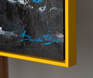 Cuadro Pintado a Mano sobre Lienzo con Marco "Margaritas Blancas como la Nieve"