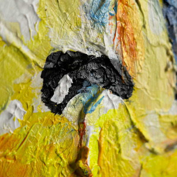 Gelbe und schwarze Struktur im Detail