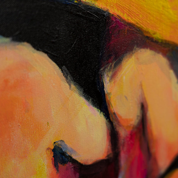 Farbverläufe in Hauttönen auf Acrylleinwand