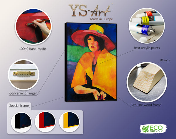 Cuadro Moderno para Salón "Feminidad" Silueta de Mujer Elegante Pintada a Mano