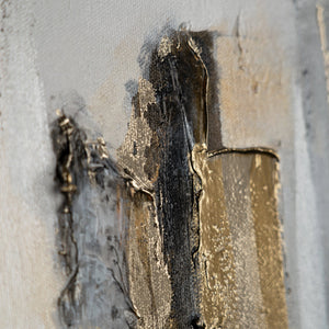 Detail vertikale Acrylstrukturen in Grau