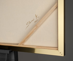 Cuadro abstracto "Ritmo gráfico" con marco decoración de pared salón