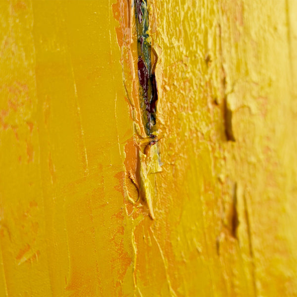 Nahaufnahme von orange-gelber Farbschicht bilder malen