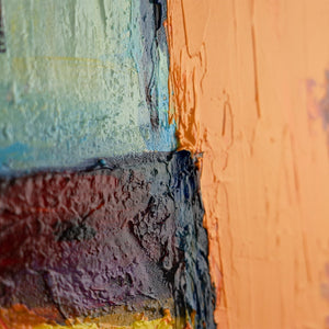 Nahaufnahme der gemalten Häuser und Textur leinwand bilder