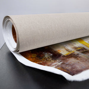 Rollenware mit bunter abstrakter Stadtansicht