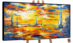 großes gemälde mit rahmen