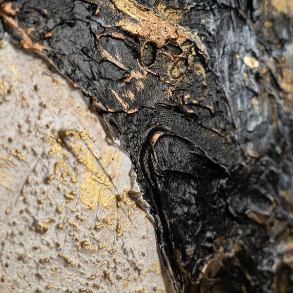gemälde mit baum exturierte Fläche mit feinen Goldakzenten