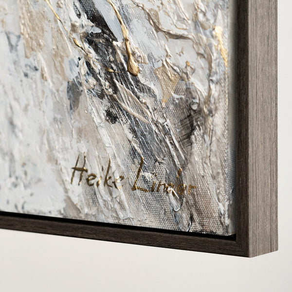 Cuadro abstracto mariposa con marco alas doradas Cuadros en lienzo salón