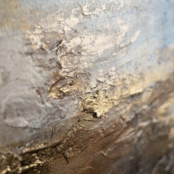 Nahaufnahme der gemalten Oberfläche mit Gold