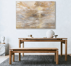 Leinwandbild „Meeresleuchten“ im modernen Wohnzimmer