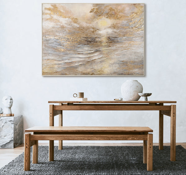 Leinwandbild „Meeresleuchten“ im modernen Wohnzimmer