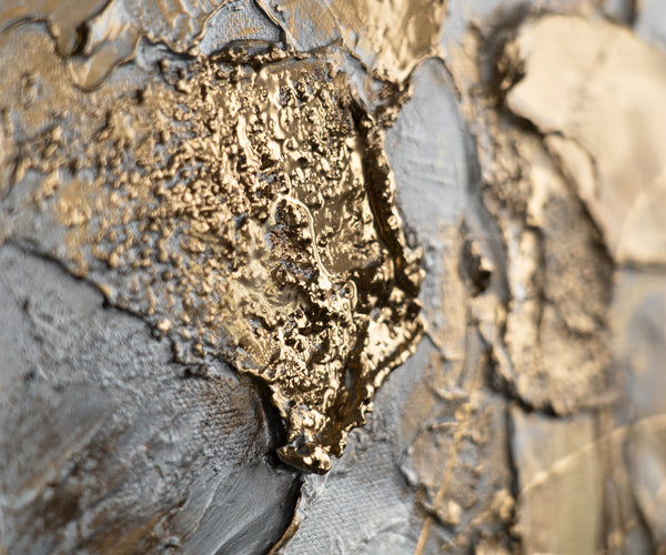 Cuadro tríptico con marco "Sombras brillantes" pintura abstracta moderna