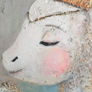 gemälde Nahaufnahme eines Prinzessinnen-Gesichts mit Krone