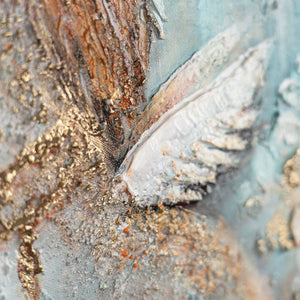 painting Feine Flügelstruktur und goldene Akzente, Detail
