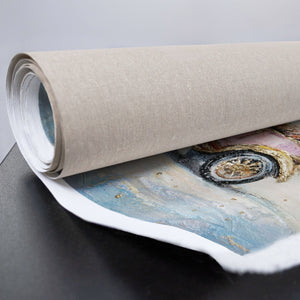 Detailaufnahme Rollenkante des Triptychons