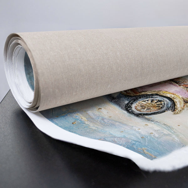 Detailaufnahme Rollenkante des Triptychons