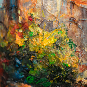 Texturdetails Stadtbild Acryl – gemalt auf Leinwand modern