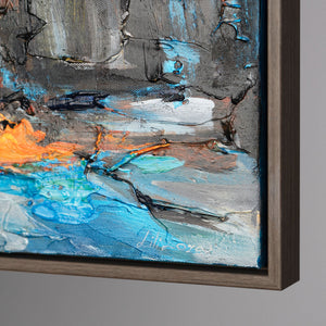 Struktur & Pinselstriche – Acrylmalerei Stadtansicht bunt