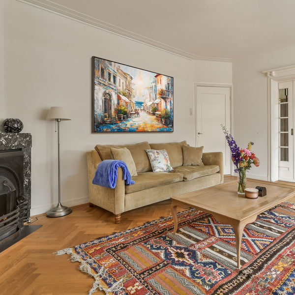 Acrylgemälde Stadt Leinwand – Wohnzimmer moderne Deko