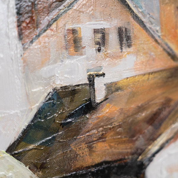 Nahaufnahme eines Hausdaches im Sonnenlicht