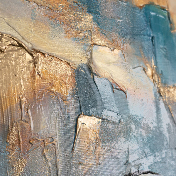 Strukturdetail Acrylmalerei – moderne Berglandschaft