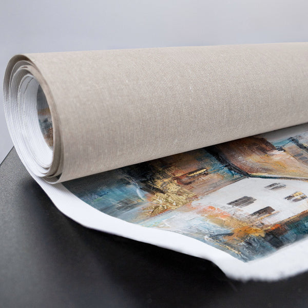 Gesamtansicht des Gemäldes mit Berglandschaft