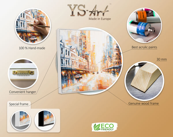 Info zum Stadtbild Acryl – handgemaltes Leinwandbild