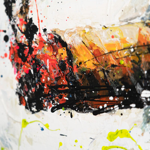 Expressive Farbstrukturen – abstrakte Detailmalerei Acryl