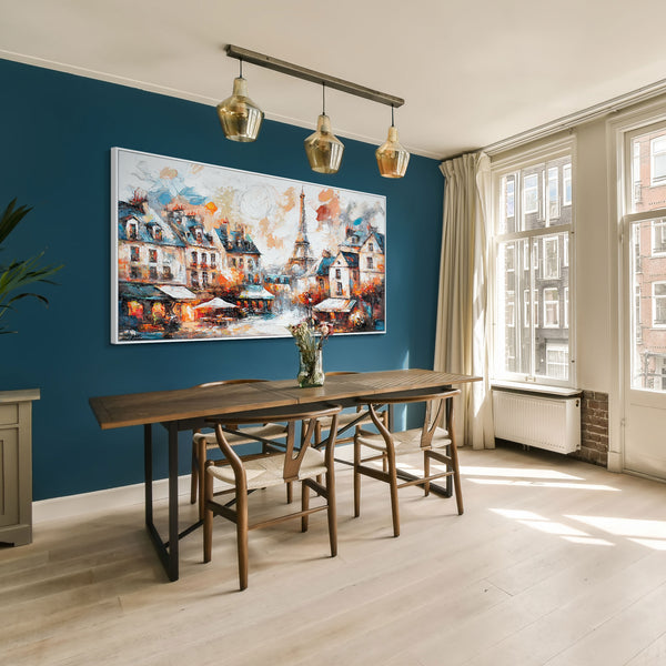 Handgemaltes Acrylbild Frankreich – moderne Wandkunst für Esszimmer