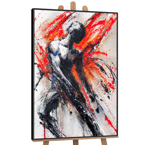 Gesamtansicht des abstrakten Gemäldes „Schwarze Kraft“