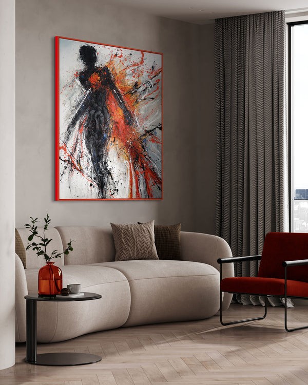 Detail des unteren Bildbereichs mit Farbspritzern