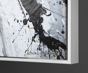 Schwarz-weiß-goldenes Farbschema der Wanddekoration