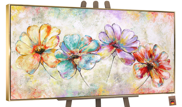 Cuadros Abstractos de Flores Acrílicos "Hermosas Flores"