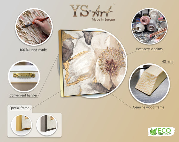 Cuadro acrílico floral para el hogar "Malva"