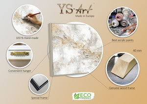 Pintura Acrílica Abstracta Hecha a Mano sobre Lienzo "Historia"