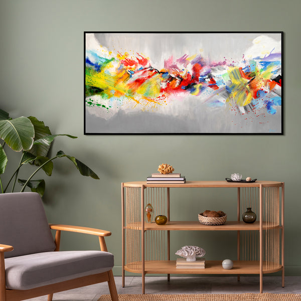 Pinturas Acrílicas en Lienzo: Obras de Arte Abstracto Moderno "Vida Colorida"