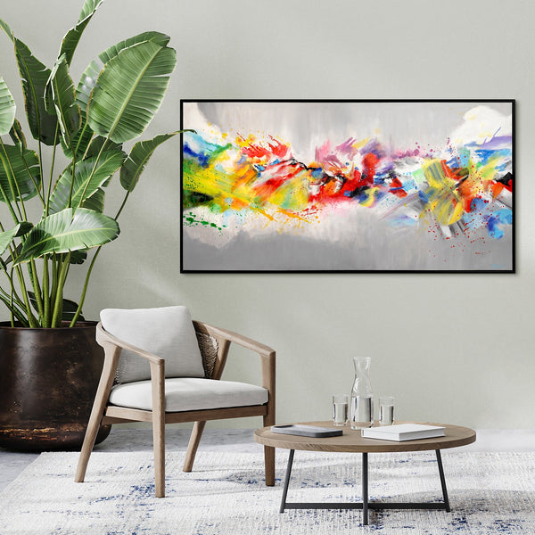 Pinturas Acrílicas en Lienzo: Obras de Arte Abstracto Moderno "Vida Colorida"