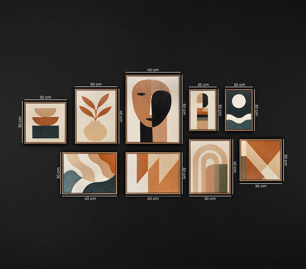 Abstrakte kunst modern Bilder set wand - Moderne Gemälde für Wohnzimmer