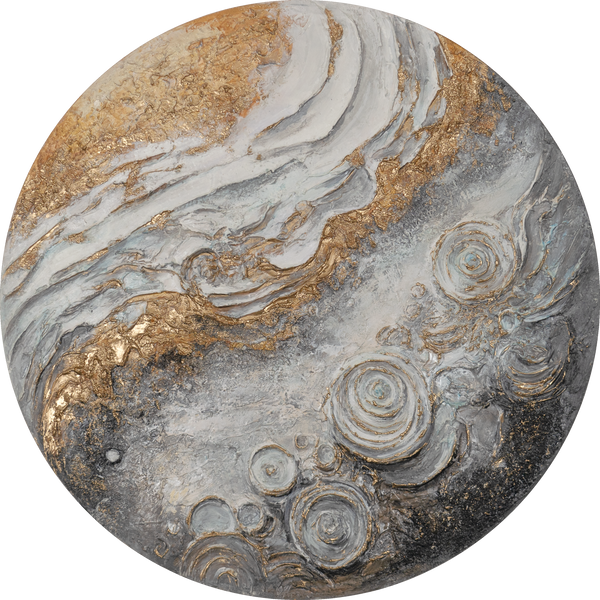 Round Painting - Moderne Ästhetik für inspirierende Räume - "Sirius"