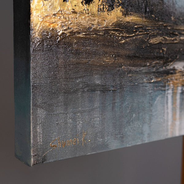 bilder mit gold akzenten, kunst auf leinwand, acryl moderne kunst