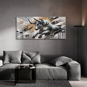 handgemalte bilder auf leinwand für wohnzimmer