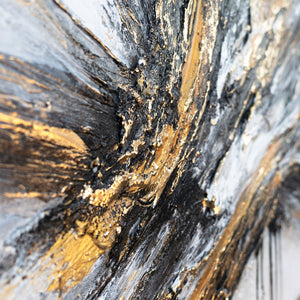 Acrylbild auf Leinwand abstraktes bild malen "Fluss der Kraft" 115x50cm