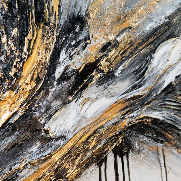 Acrylbild auf Leinwand abstraktes bild malen "Fluss der Kraft" 115x50cm