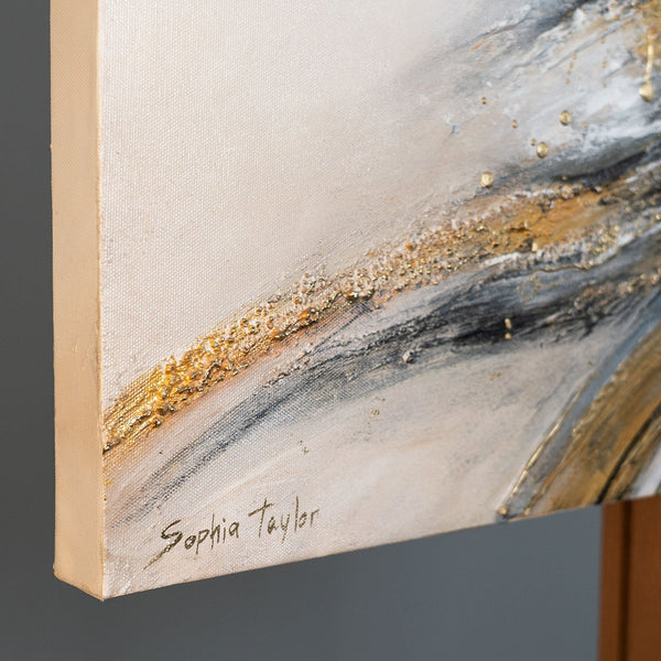 Acrylbild auf Leinwand abstraktes bild malen "Fluss der Kraft" 115x50cm