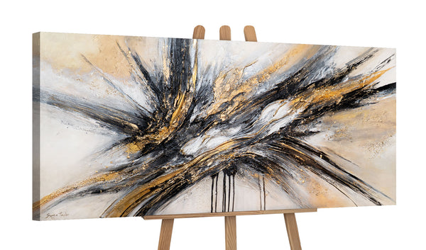 Acrylbild auf Leinwand abstraktes bild malen "Fluss der Kraft" 115x50cm