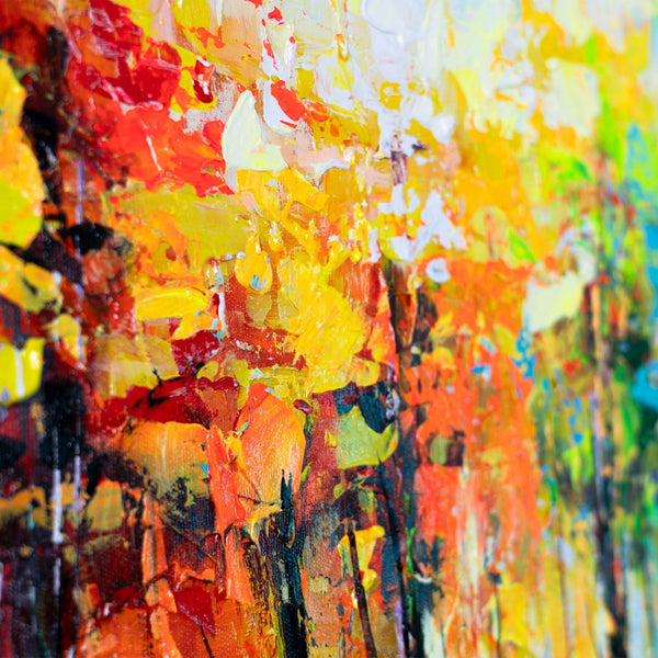 farbenfrohes acrylbild, bilder abstrakt modern