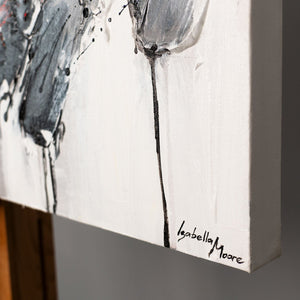  Signatur am Leinwandrand – handgemaltes Acrylbild mit Struktur