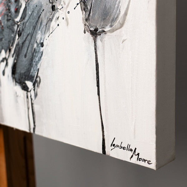  Signatur am Leinwandrand – handgemaltes Acrylbild mit Struktur