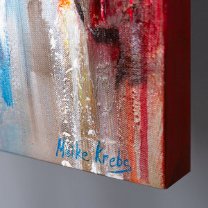 Seitenansicht moderne wandkunst leinwand mit Signatur