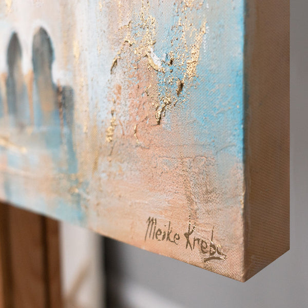 Randansicht der Leinwand – strukturierte Oberfläche gemalt